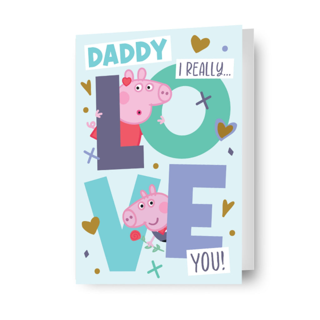 Peppa Pig 'Papa, ik hou echt van je' Valentijnskaart