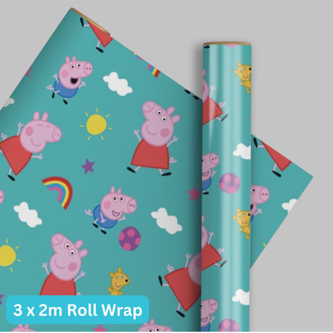 Peppa Pig Gift Wrap Roll 2m - 3 Pack Bundle