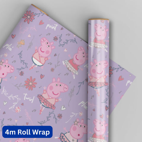 Peppa Pig inpakpapier, 4m rolwikkel