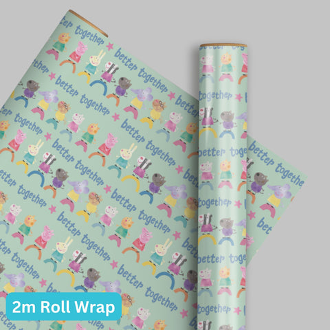 Peppa Pig 'Better Together' Wrapping Paper 2m Roll
