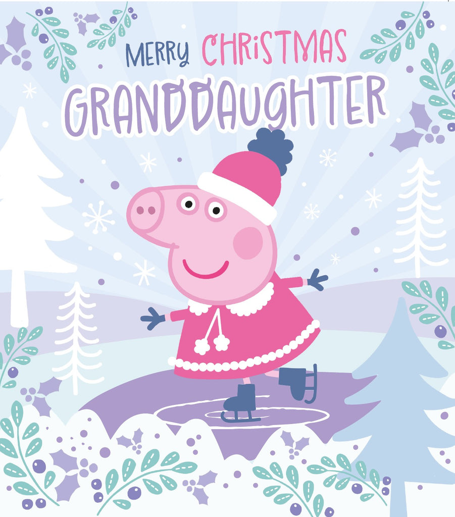 Peppa Pig Granddaughter Christmas Card