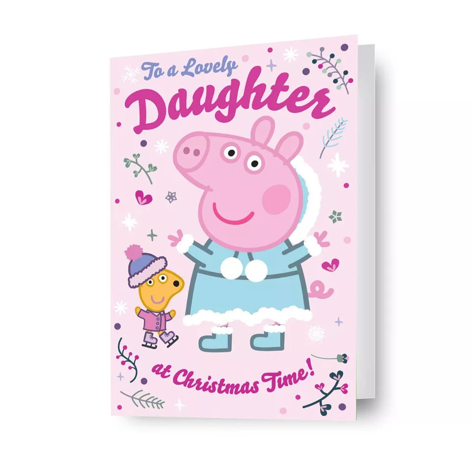 Peppa Pig 'Daughter' Christmas Card