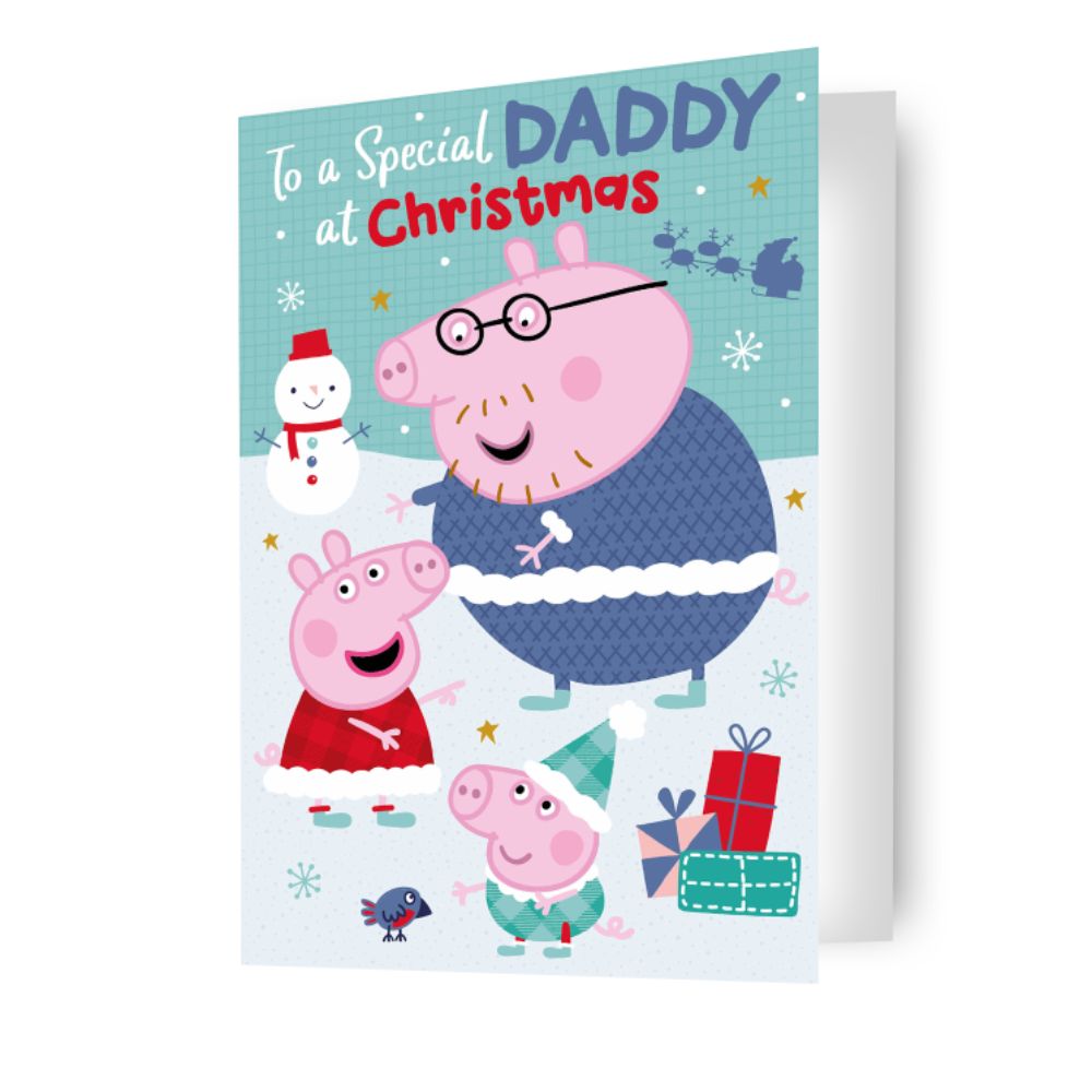 Peppa Pig Papa Kerstkaart