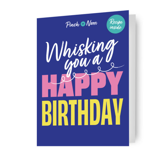 Pinch Of Nom Birthday Card Featuring a Recipe For Raspberry and Blueberry Baked Cheesecake