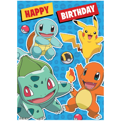 Pokémon Blue Birthday Card, Officially Licensed Product