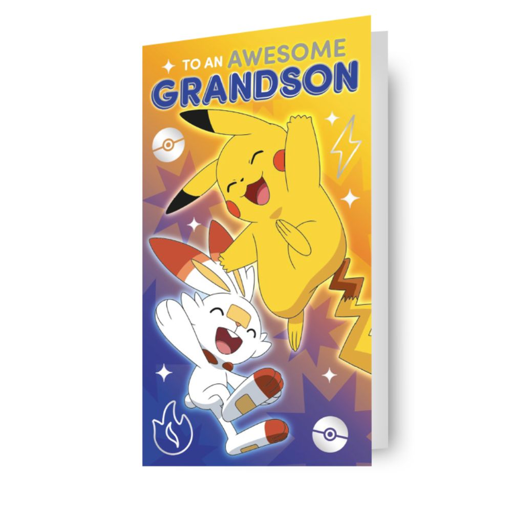Pokemon Grandson Happy Birthday Card
