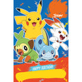 Pokemon Personalise Birthday Card With Sticker Sheet