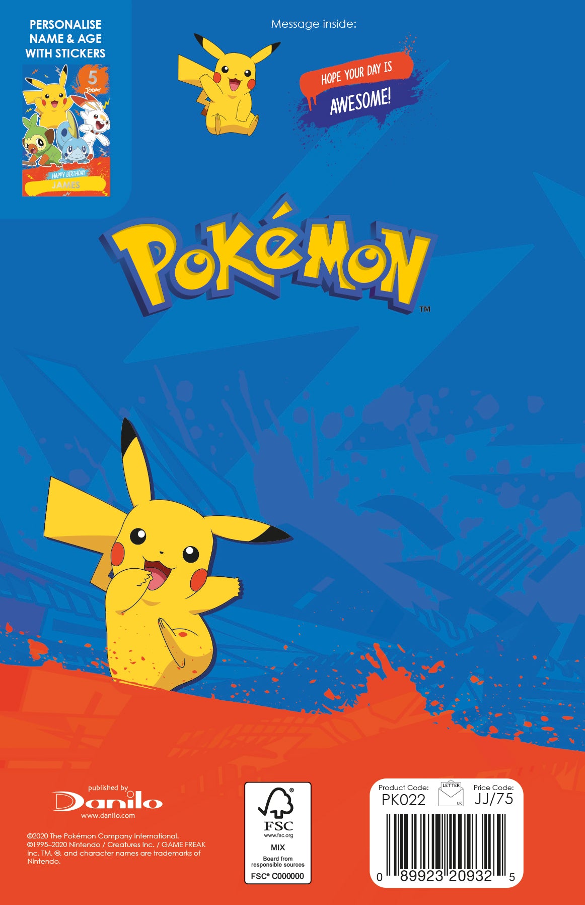 Pokemon Happy 8th Birthday Card - 9x5 Inch Official Licensed Greeting Card With Envelope 9x5 Inch Birthday Card Pokemon Happy 8th Birthday Card - 9x5 Inch Official Licensed Greeting Card With Envelope 9x5 Inch Birthday Card
