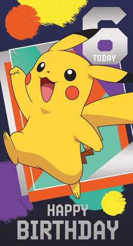 Pokemon Age 6 Birthday Card