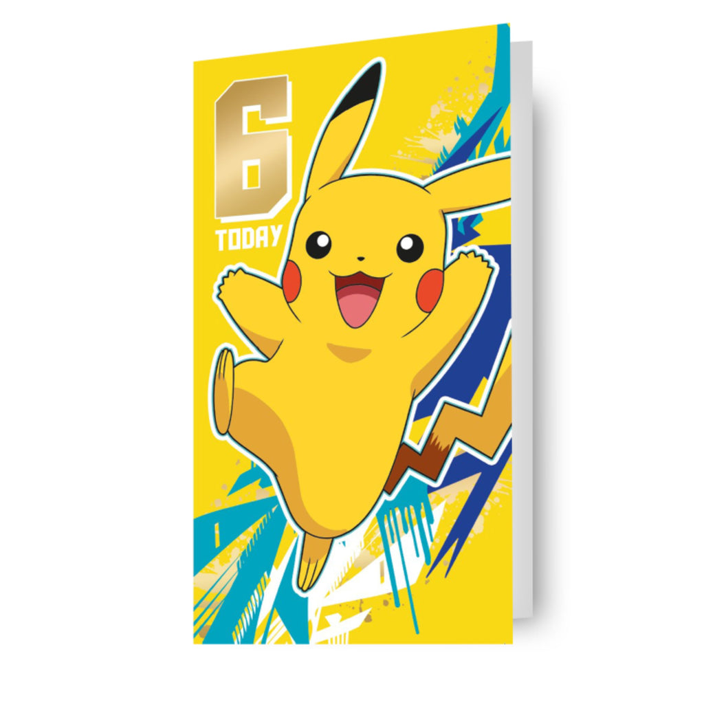 Pokemon Age 6 Birthday Card