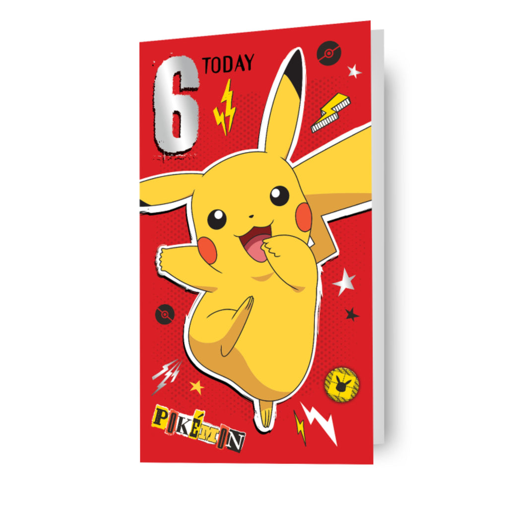 Pokémon Age 6 Birthday Card