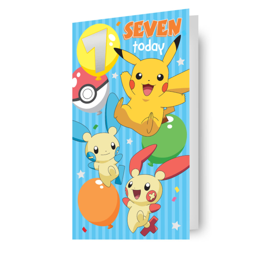 Pokemon Age 7 Birthday Card