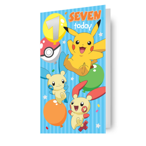 Pokemon Age 7 Birthday Card
