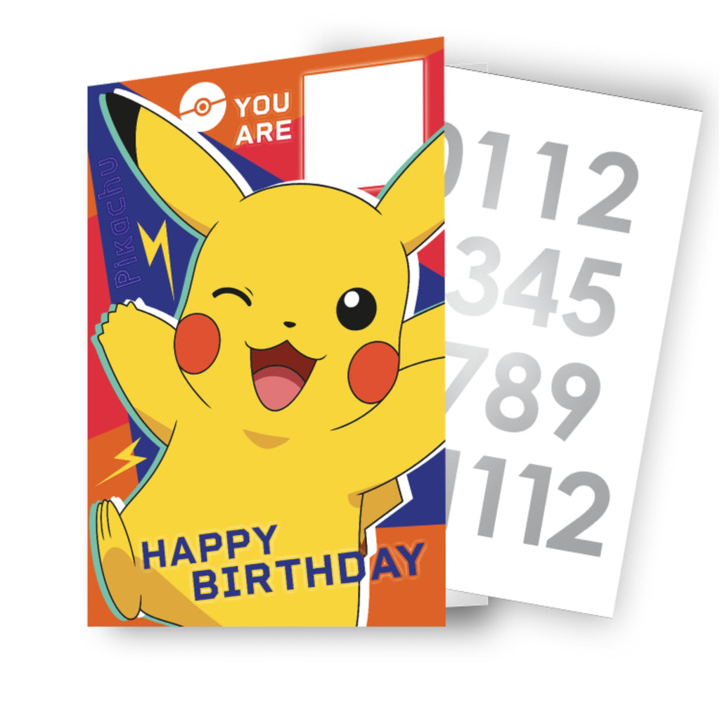Pokemon Age Sticker Birthday Card