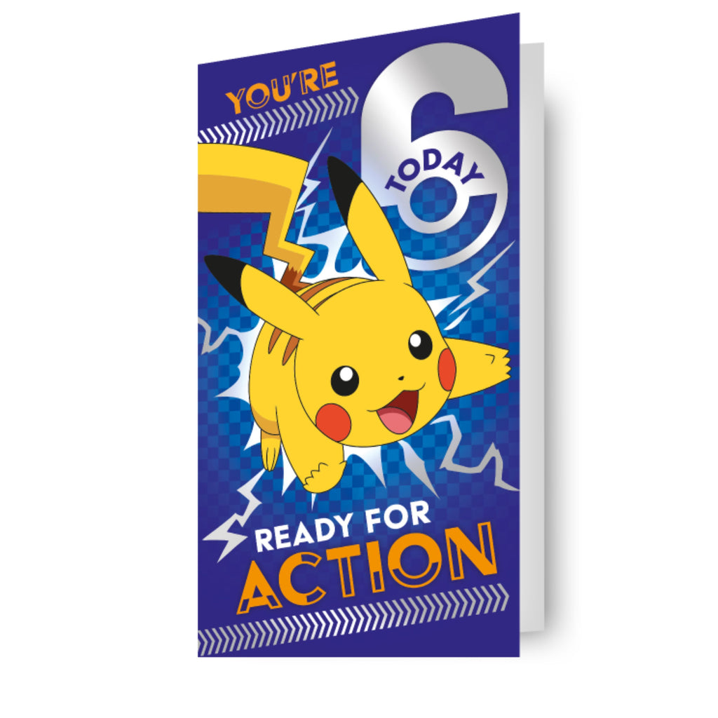 Pokemon Age 6 Birthday Card
