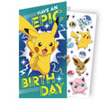 Pokemon Sticker Birthday Card