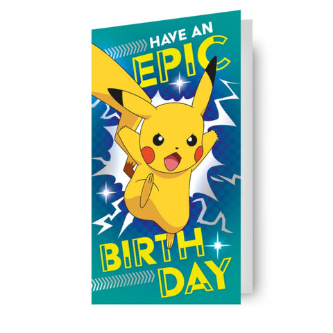 Pokemon Sticker Birthday Card