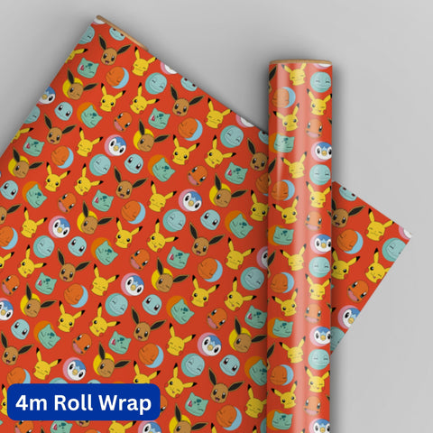 Pokemon Gift Wrap Roll 4m