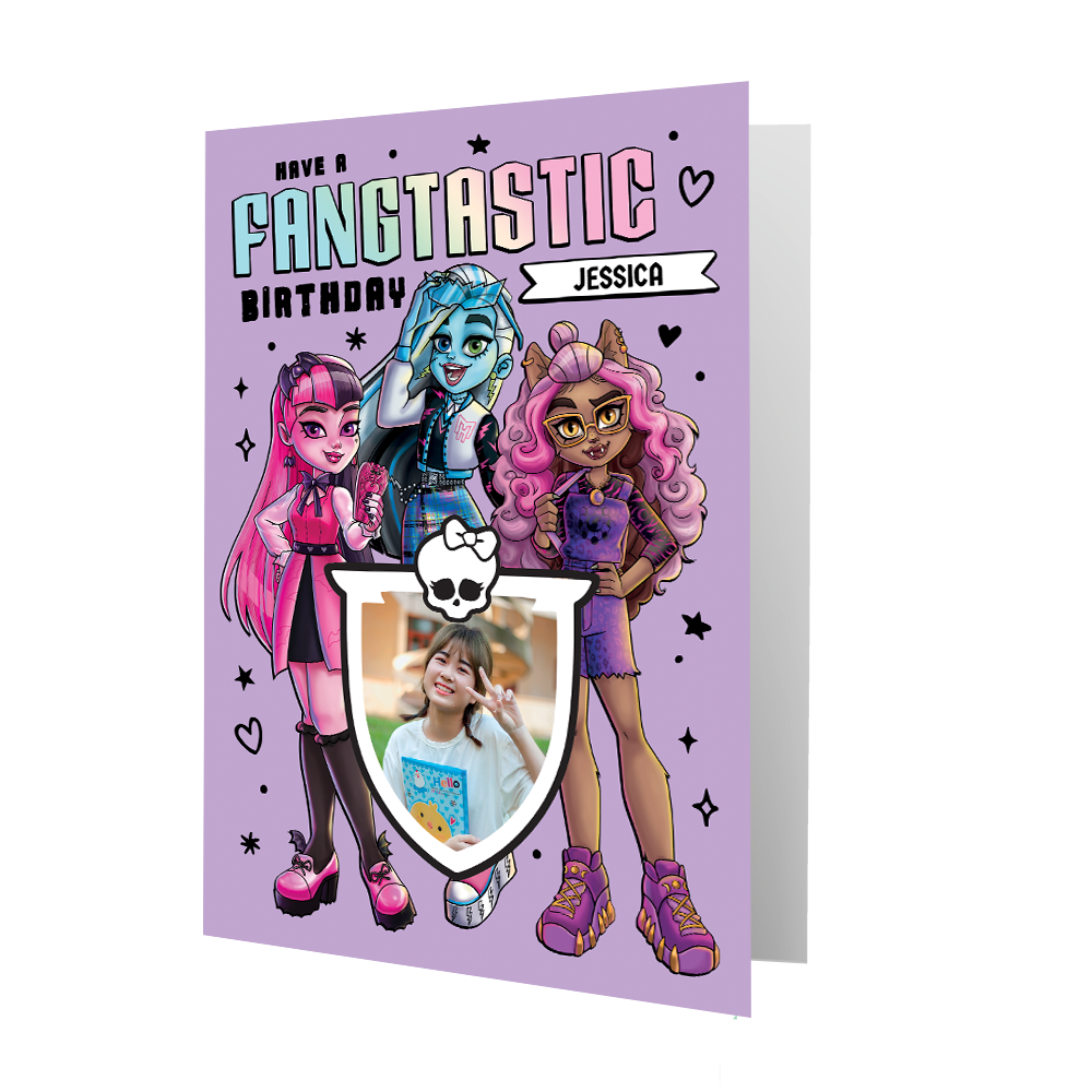 Monster High Personalised Birthday Photo Card