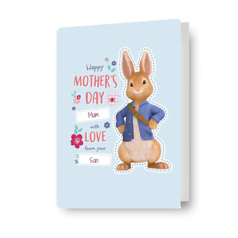 Peter Rabbit Personalised Mother's Day Card 'With Love From Your...'