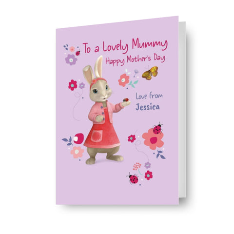 Peter Rabbit Personalised 'Lovely Mummy' Mother's Day Card