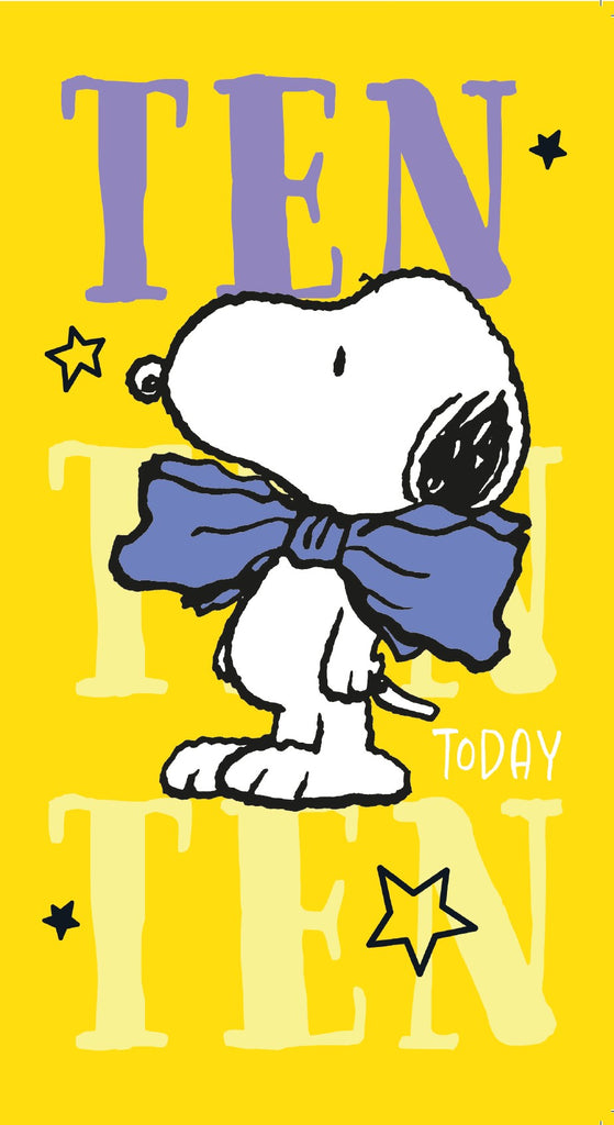 Peanuts Snoopy Age 10 Birthday Card