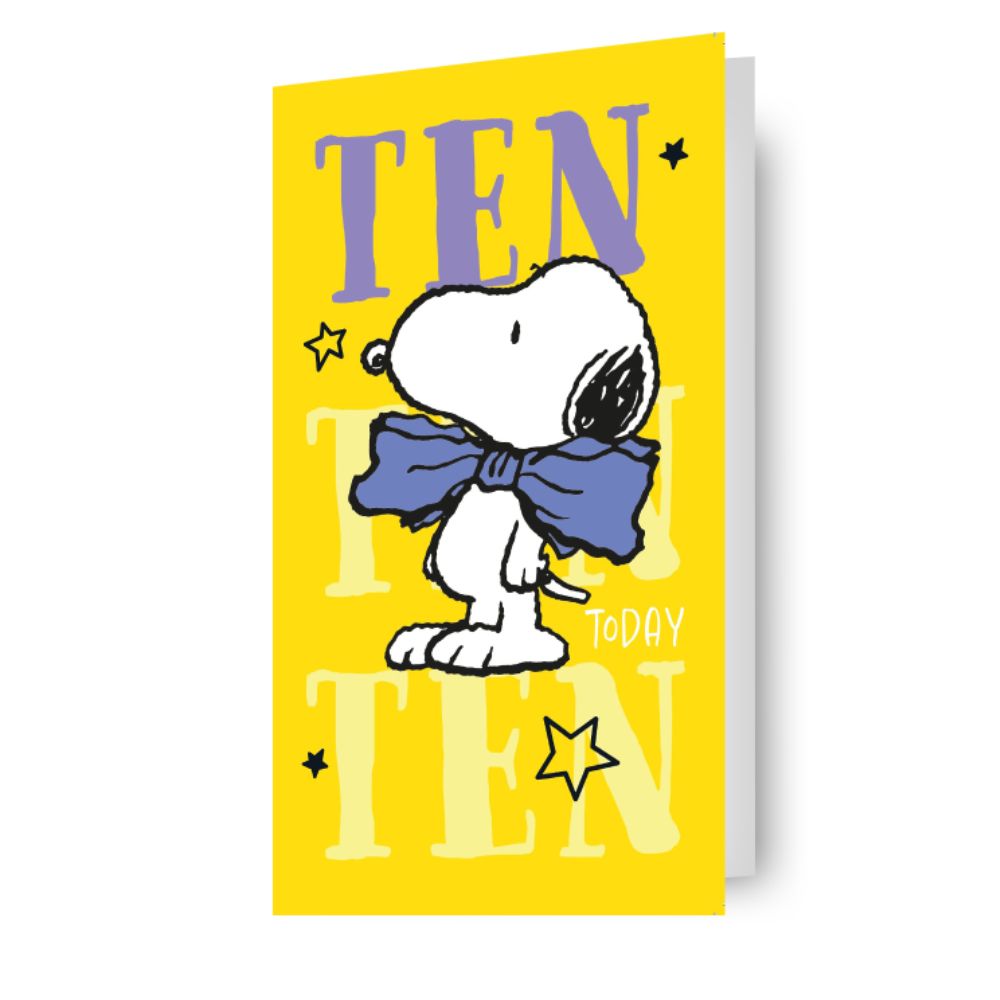 Peanuts Snoopy Age 10 Birthday Card