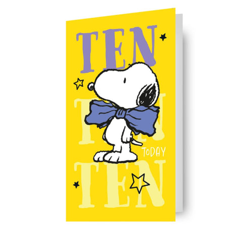 Peanuts Snoopy Age 10 Birthday Card