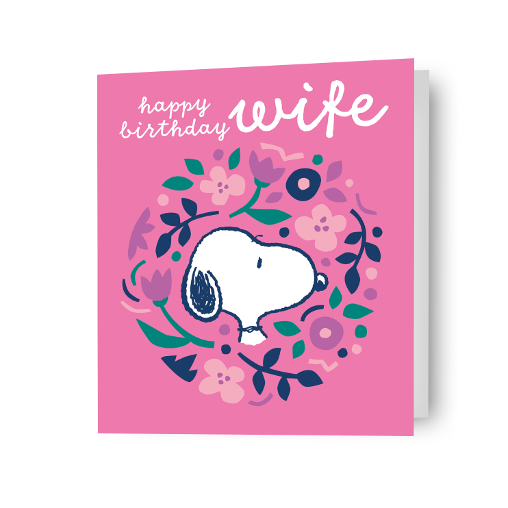 Peanuts Snoopy 'Wife' Birthday Card