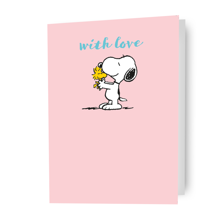 Peanuts Snoopy 'With Love' blanco kaart