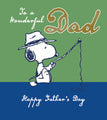 Peanuts Dad Fishing Father's Day Card