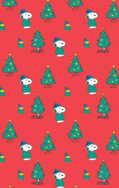 Peanuts Christmas 2 Sheet & 2 Tag Gift Wrap