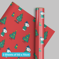 Peanuts Christmas 2 Sheet & 2 Tag Gift Wrap