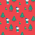 Peanuts Christmas 4 Sheet & 4 Tag Gift Wrap