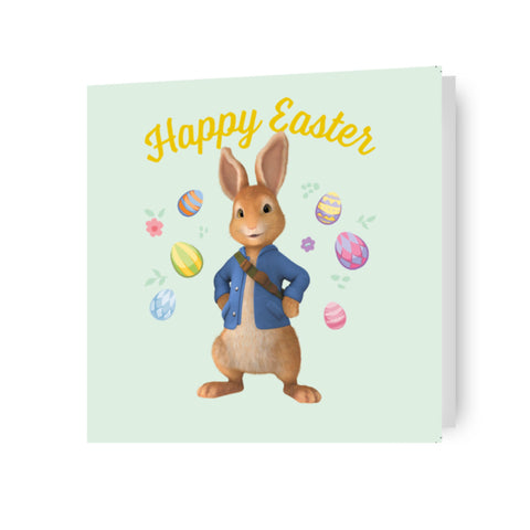 Peter Rabbit Green Happy Easter Card