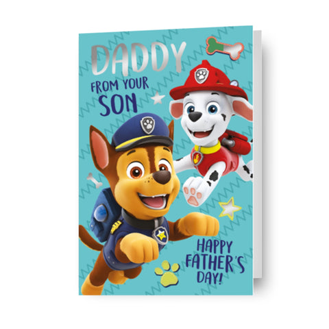 Paw Patrol Father's Day Card 'From Your Son'
