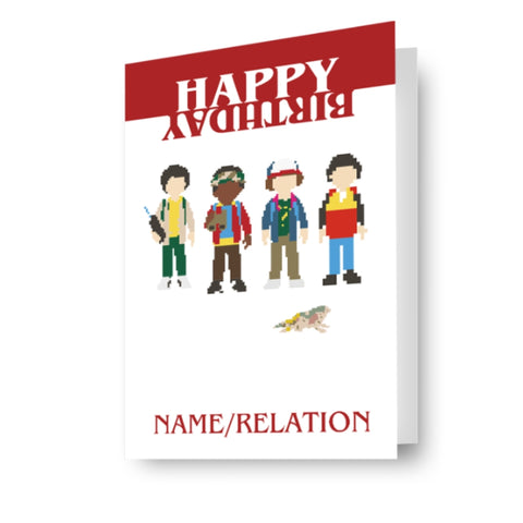 Stranger Things Personalised Birthday Card