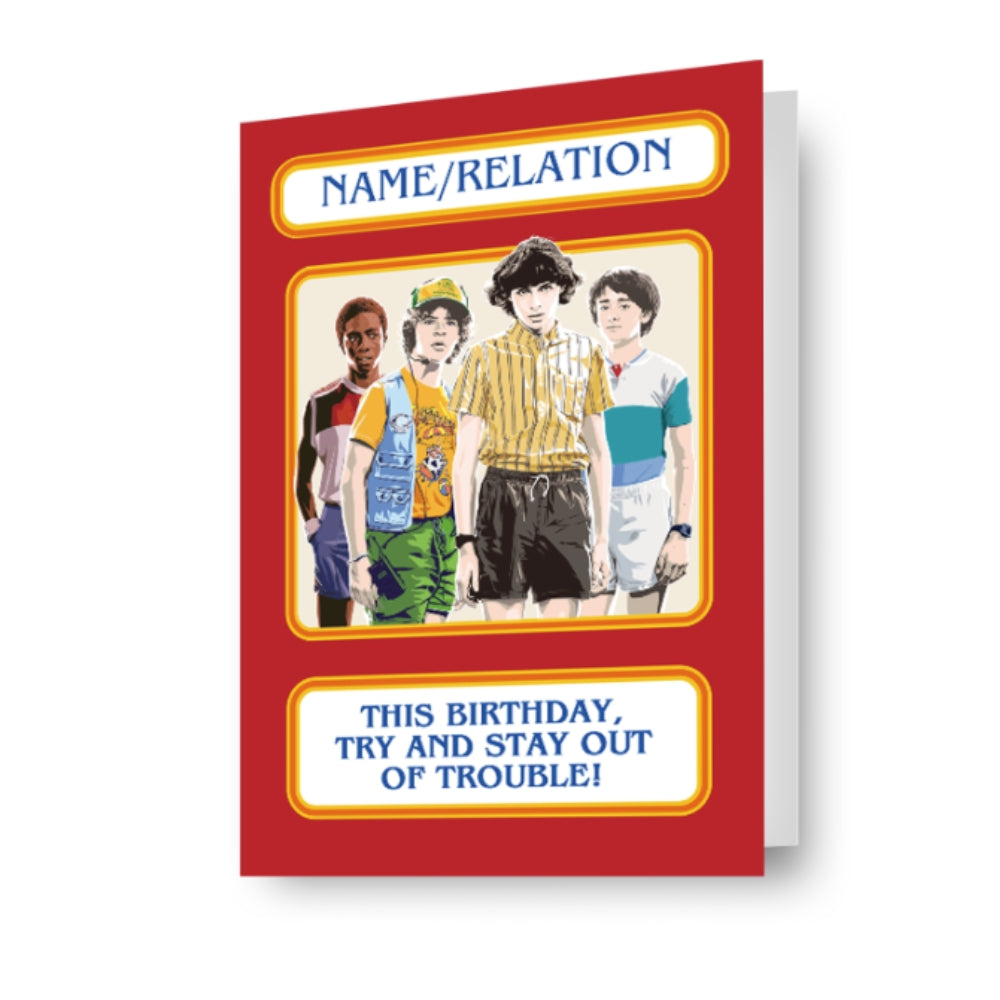 Stranger Things Personalised Birthday Card