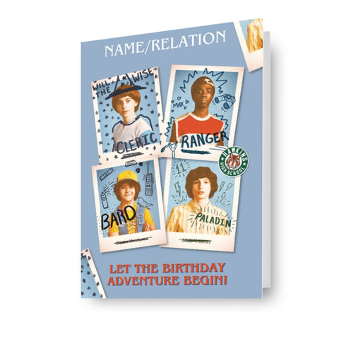 Stranger Things Personalised Birthday Card