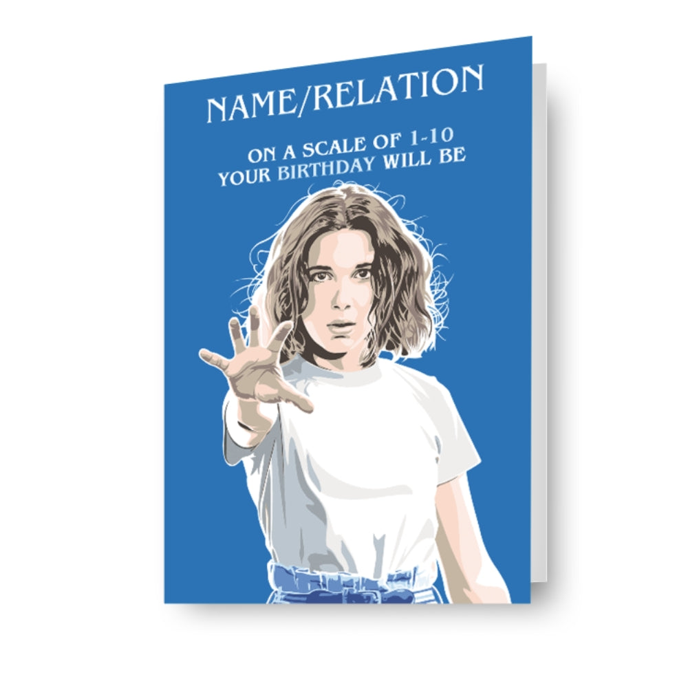 Stranger Things Personalised Birthday Card