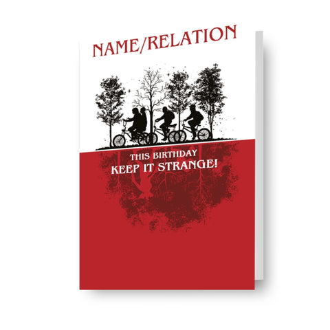 Stranger Things Personalised Birthday Card