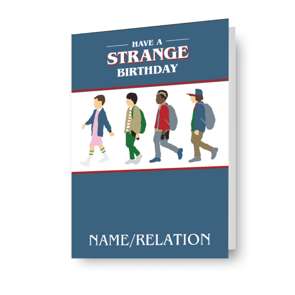 Stranger Things Personalised Birthday Card