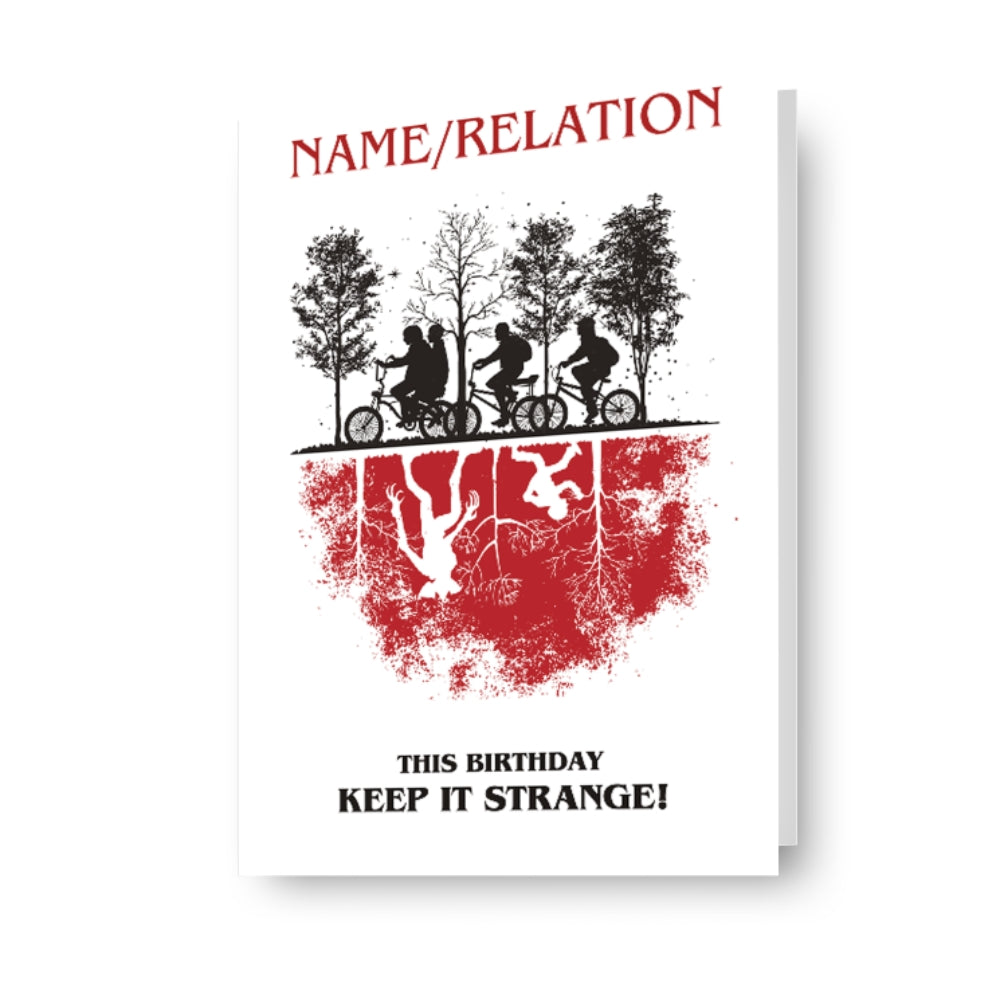 Stranger Things Personalised Birthday Card