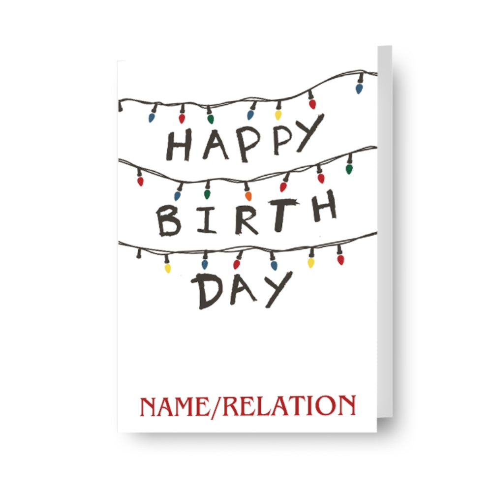Stranger Things Personalised Birthday Card