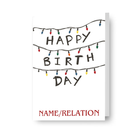 Stranger Things Personalised Birthday Card