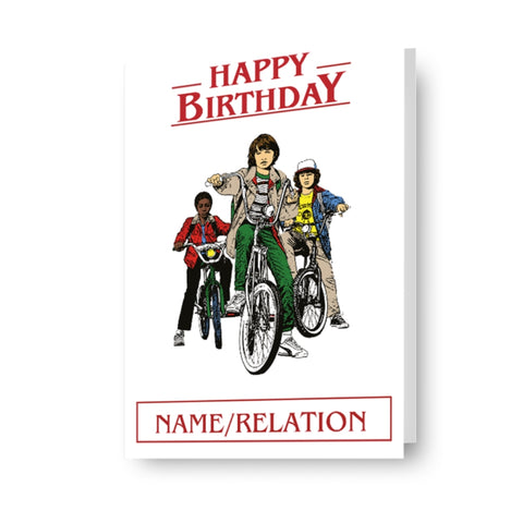 Stranger Things Personalised Birthday Card