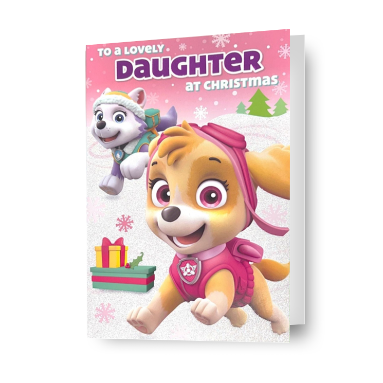 Paw Patrol 'Daughter' Christmas Card