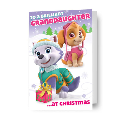 Paw Patrol Granddaughter Christmas Card