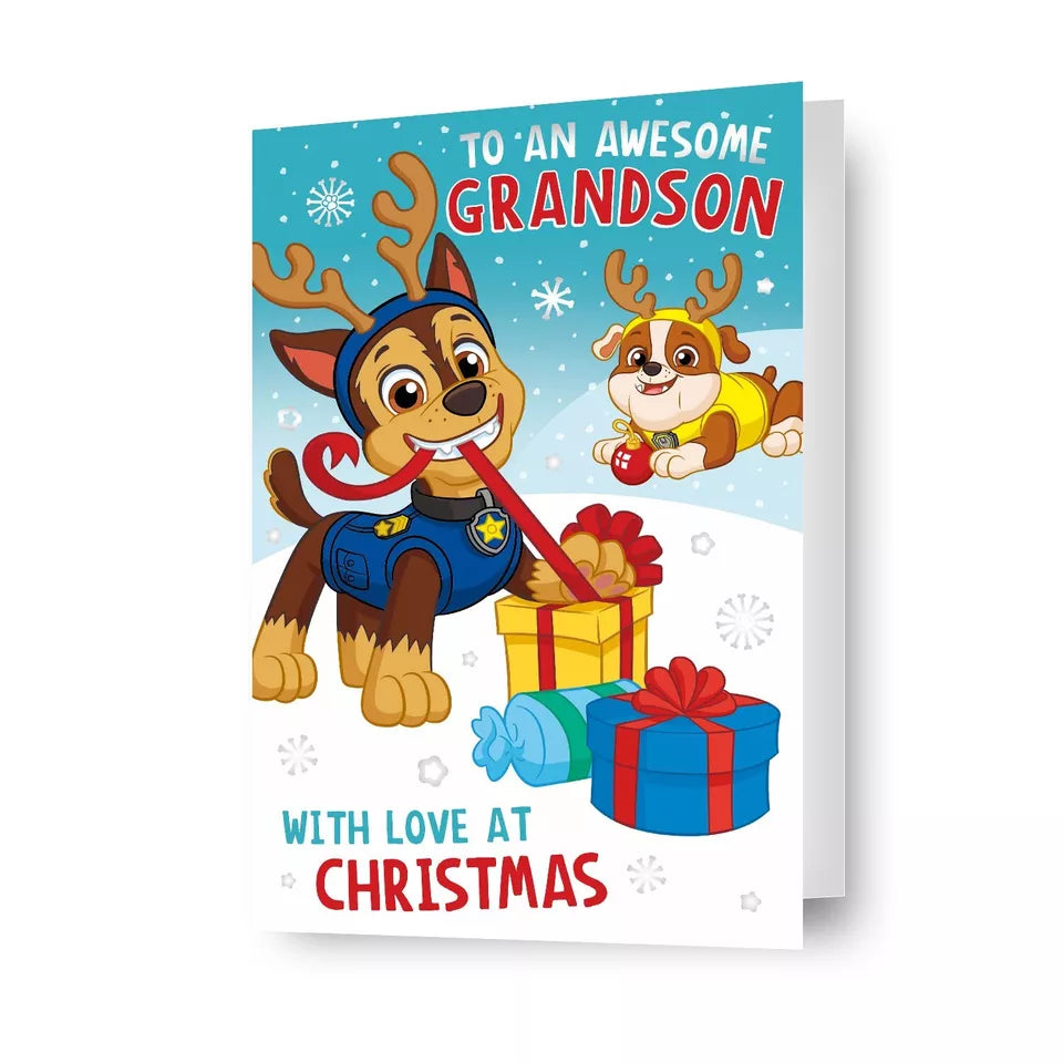 Paw Patrol 'Kleinzoon' Kerstkaart