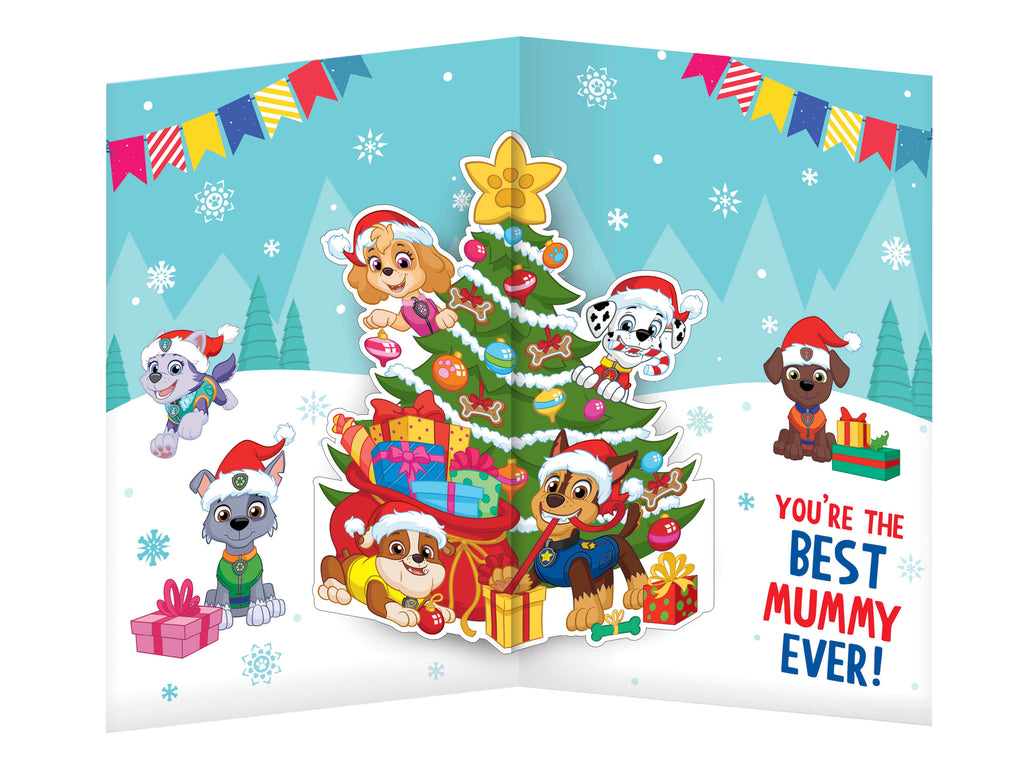 Paw Patrol Mummy 'From Your Little Boy' Pop Up Christmas Card
